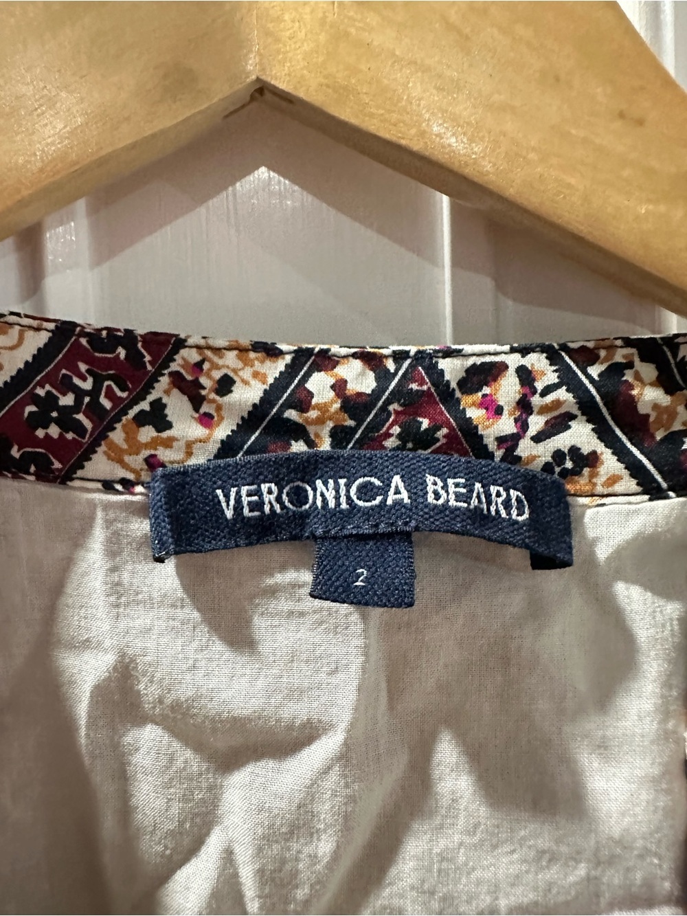 Veronica Beard Georgia Belted Printed Cotton Mousseline Mini Shirt Dress Size 2 - Picture 4 of 8